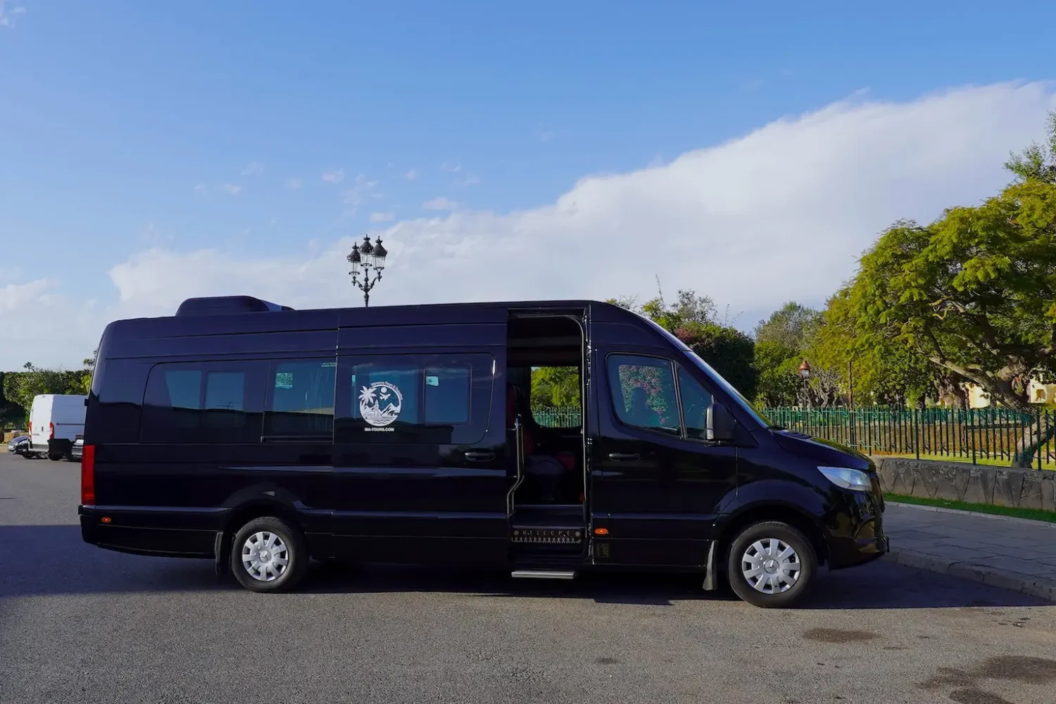 Mercedes Sprinter 2024 used by Morocco Tours Transfers for airport and tour services.